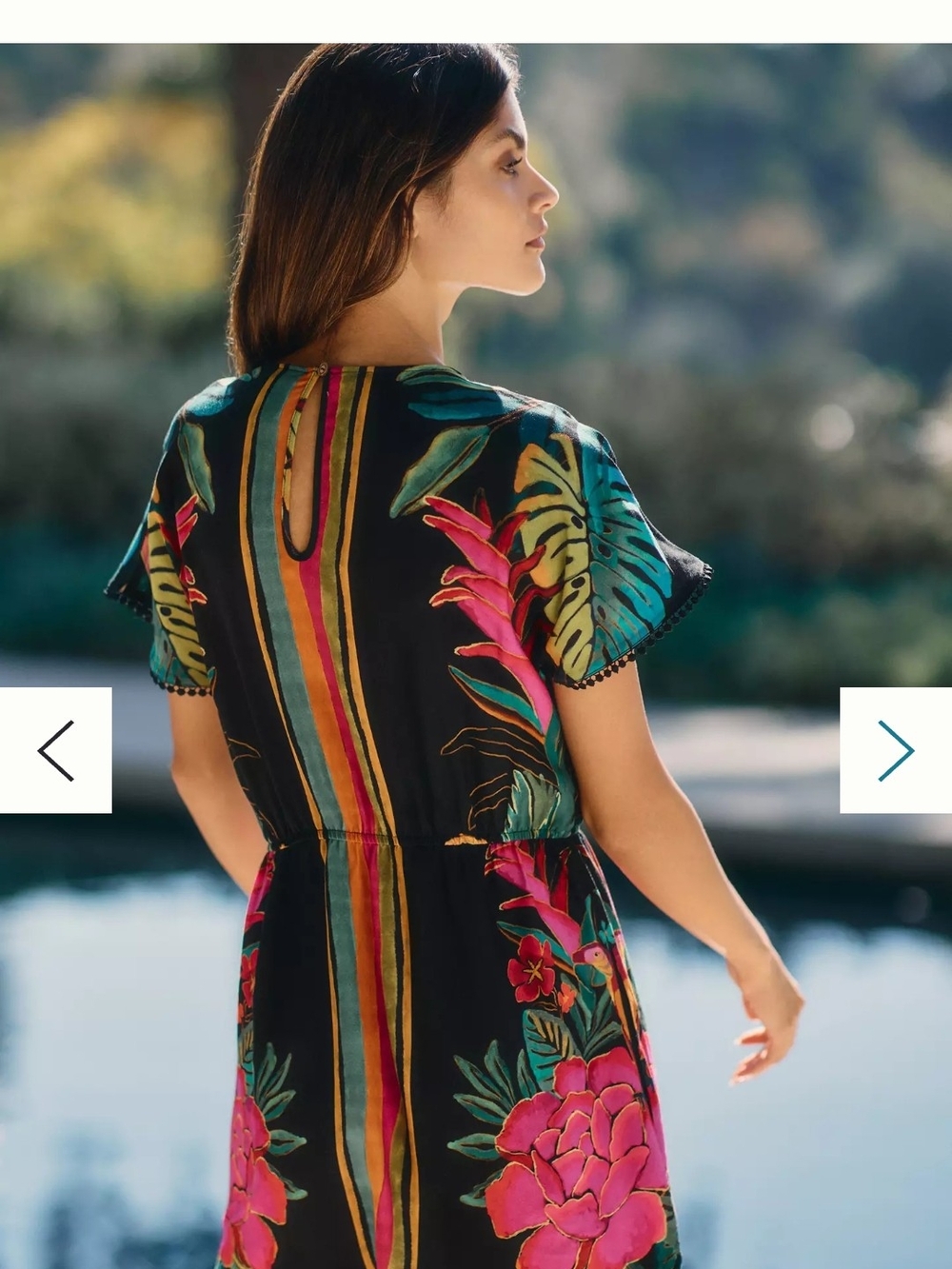 FARM Rio For Anthropologie Floral Midi Sundress Tropical - Picture 2 of 8